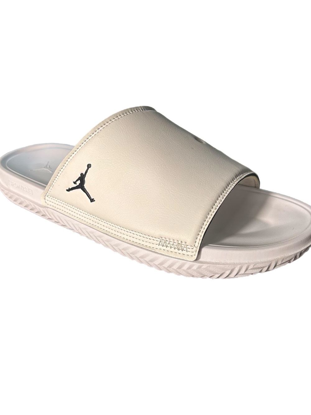 Jordan Sandals Men's Size 13 Play Slide White Photon Dust Off White Jumpman Logo